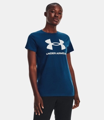 Женская спортивная футболка Under Armour UA Sportstyle Logo темно-синяя
