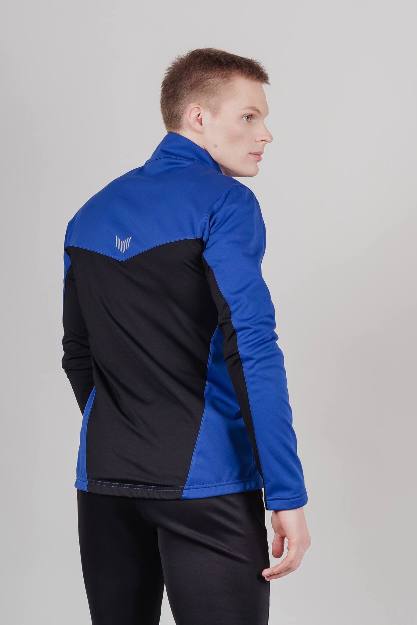 Мужская утепленная разминочная куртка Nordski Base true blue-lime - 3