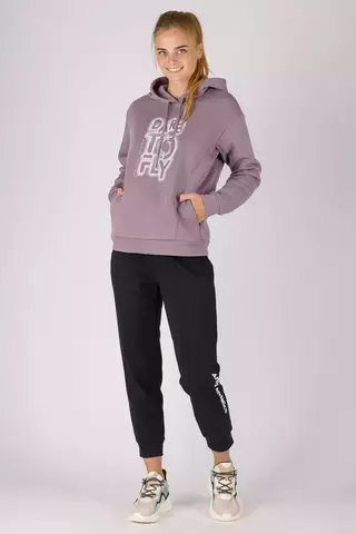 Женская спортивная толстовка Anta Ecocozy Sweat Hoodie фиолетовая