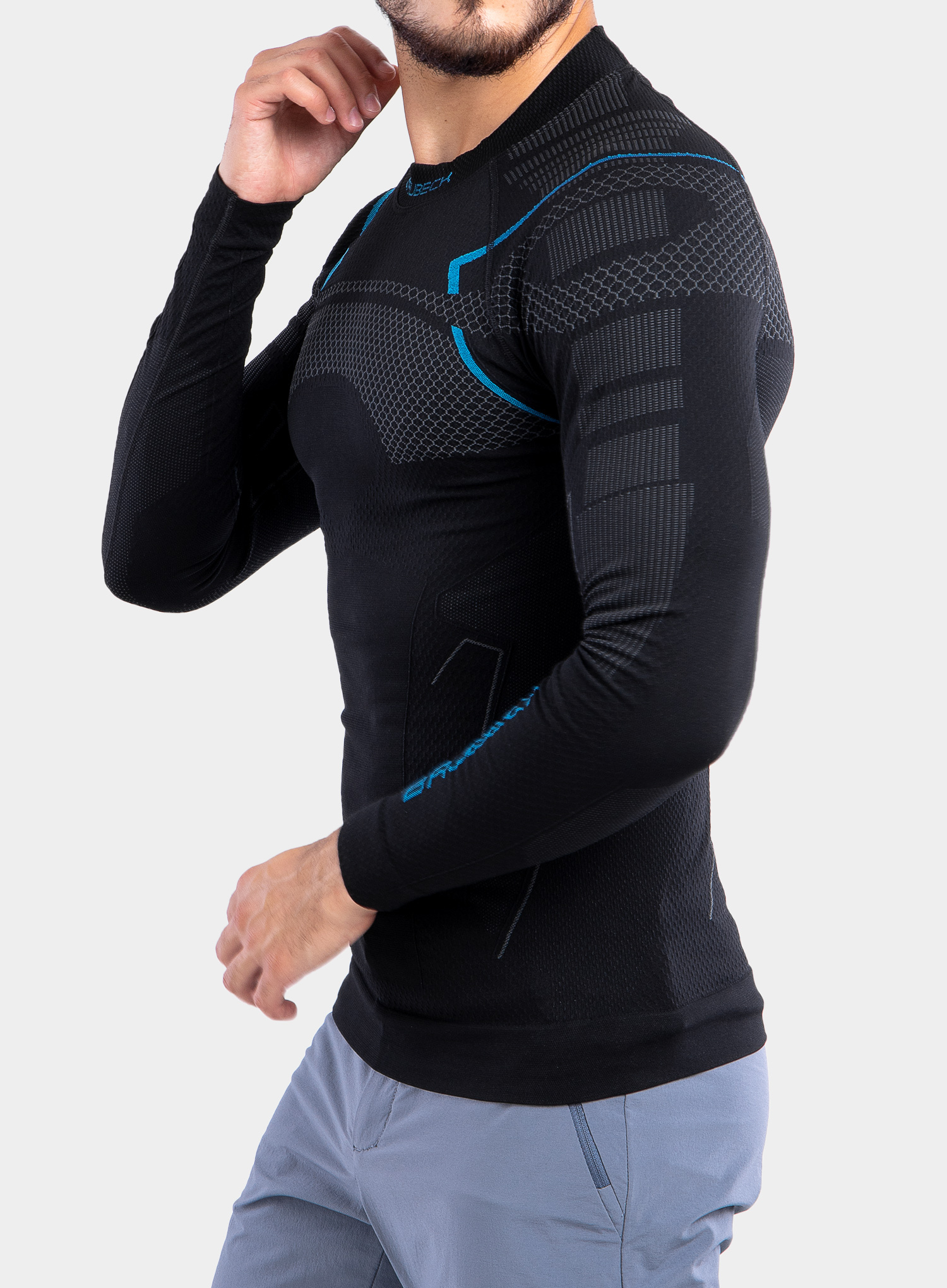 Мужское термобелье Brubeck Thermo Nilit футболка с длинным рукавом black - 3