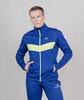 Мужская утепленная разминочная куртка Nordski Base true blue-lime - 1