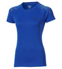 Asics Stripe SS Top Женская футболка для бега синяя - 5