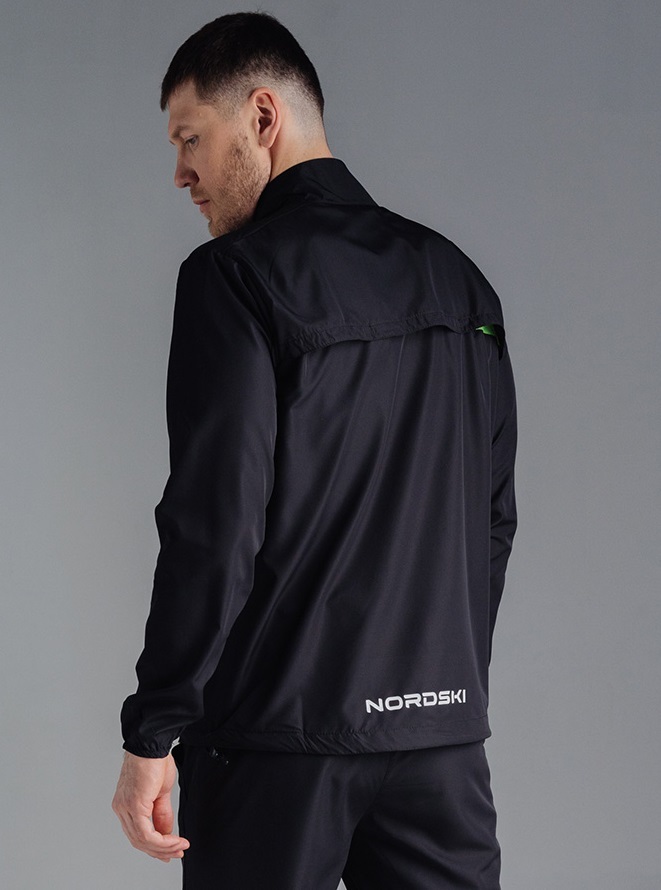 Nordski Motion куртка ветровка мужская Black/Yellow - 2