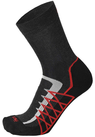 Спортивные носки средней высоты Mico Extra Dry Outlast Hike серые-черные