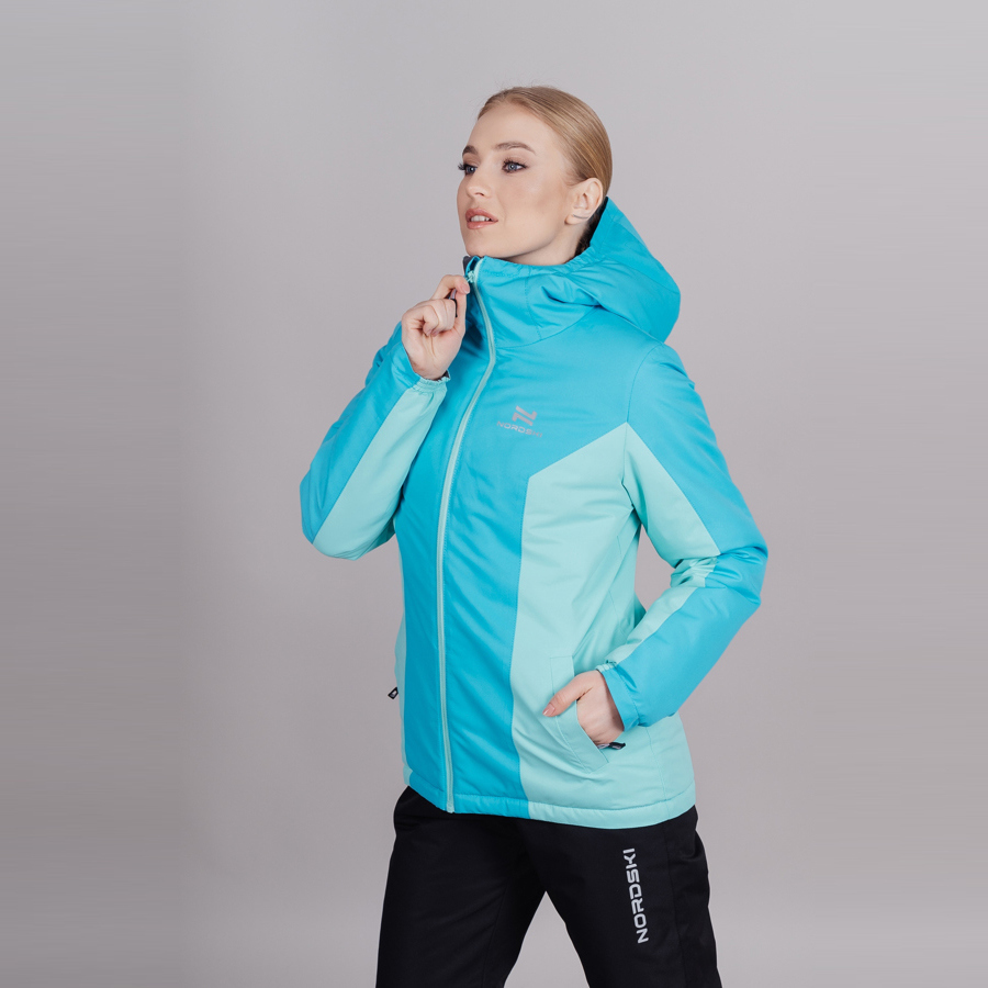 УЦЕНКА-Утепленный лыжный костюм женский Nordski Base aquamarine-sky - 7