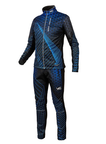 Victory Code Quantum разминочный лыжный костюм blue-black