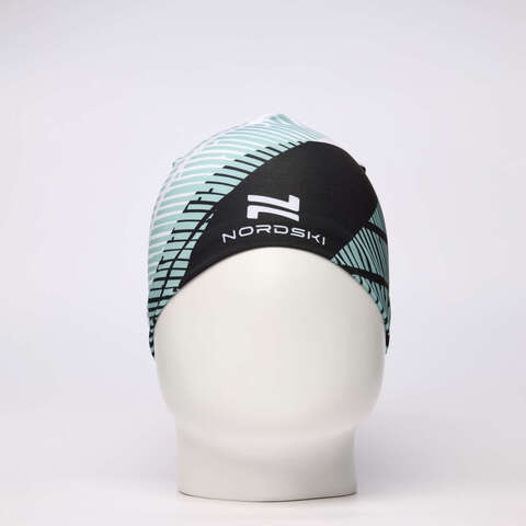 Гоночная шапка подростковая Nordski Jr Heat black-ice mint