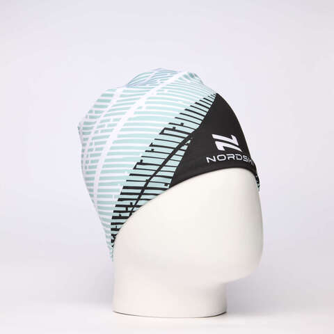 Гоночная шапка подростковая Nordski Jr Heat black-ice mint