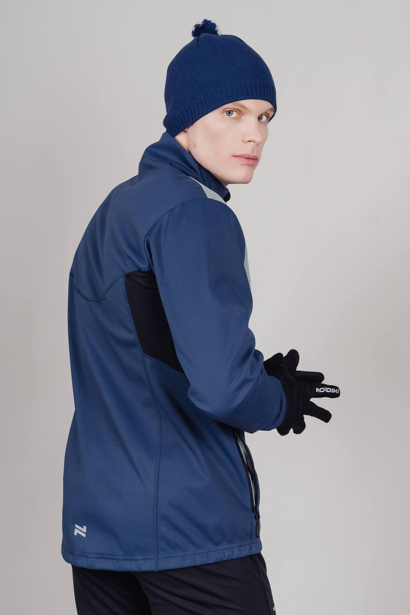 Мужская куртка для лыж и бега зимой Nordski Hybrid Pro blue-ice mint - 7
