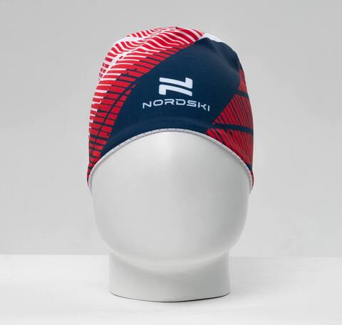 Гоночная шапка подростковая Nordski Jr Heat blue-red