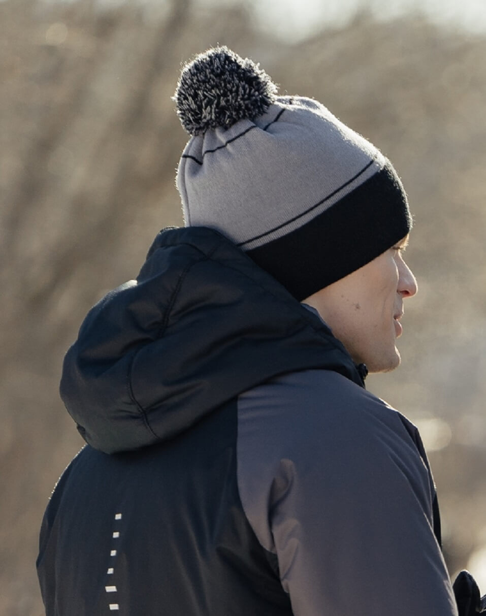 Вязаная шапка с ветрозащитой Nordski Arctic WS grey - 5