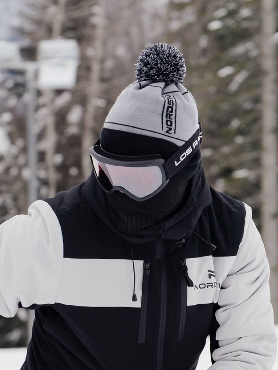 Вязаная шапка с ветрозащитой Nordski Arctic WS grey - 8