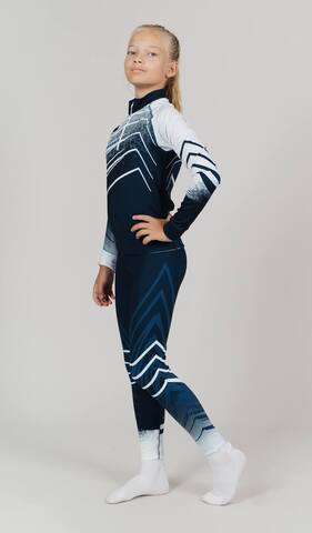УЦЕНКА-Детский и подростковый лыжный гоночный костюм (КАЛЬСОНЫ) Nordski Jr Pro pearl blue