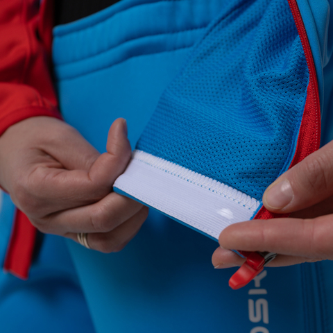Nordski Premium разминочный лыжный костюм женский blue-red