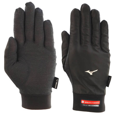 Перчатки для бега Mizuno Wind Guard черные (Распродажа)