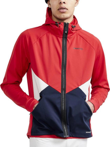 Мужская лыжная куртка Craft Glide XC Hood red-navy