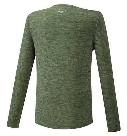 Mizuno Impulse Core Ls Tee футболка с длинным рукавом мужская зеленая