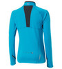 Mizuno Warmalite Top рубашка на молнии женская голубая - 2