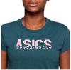 Asics Katakana Graphic Tee футболка для бега женская синяя - 5