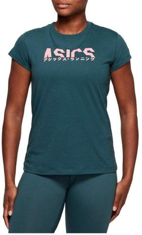 Asics Katakana Graphic Tee футболка для бега женская синяя