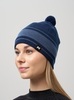 Лыжная шапка c шерстью Nordski Tone Stripe blue - 4
