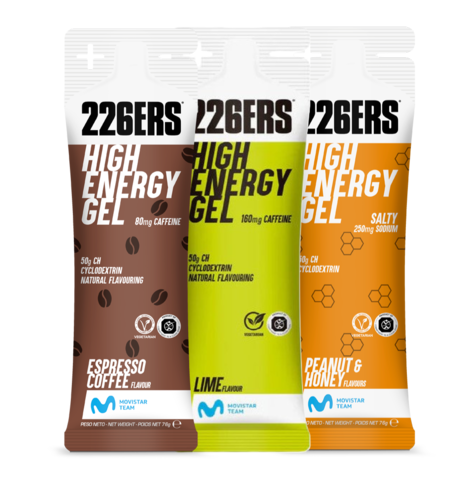 Набор высокоэнергетических гелей 226ERS High Energy 76 г лайм-эспрессо-арахис и мед