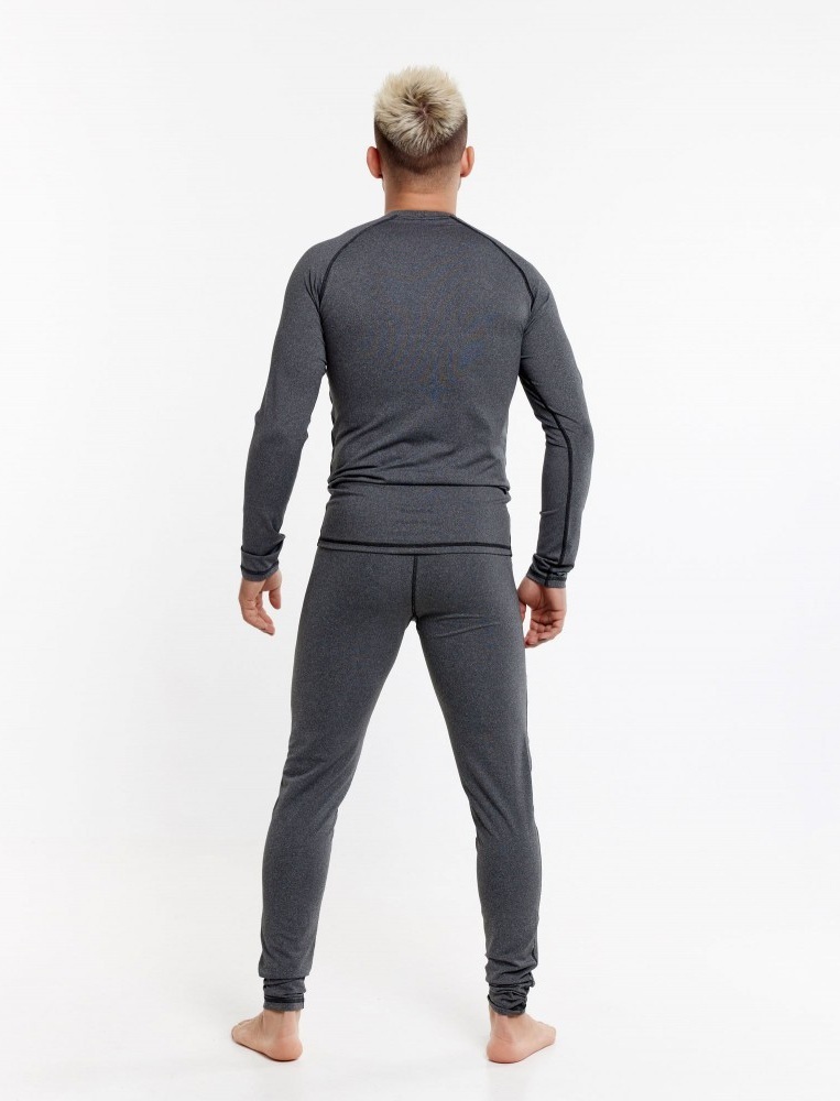 Мужской комплект термобелья с ветрозащитой Arswear Windstoppe серо-черный - 5