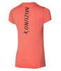 Mizuno Impulse Core Graphic Tee беговая футболка женская коралловая - 2
