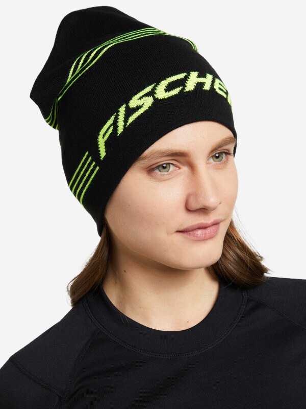 Лыжная шапка с шерстью Fischer Logo черная - 4