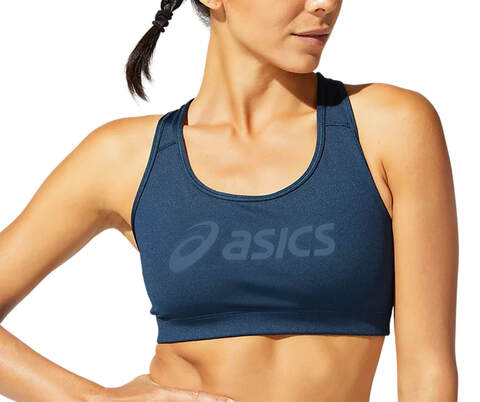 Asics Logo Bra топ для бега женский синий