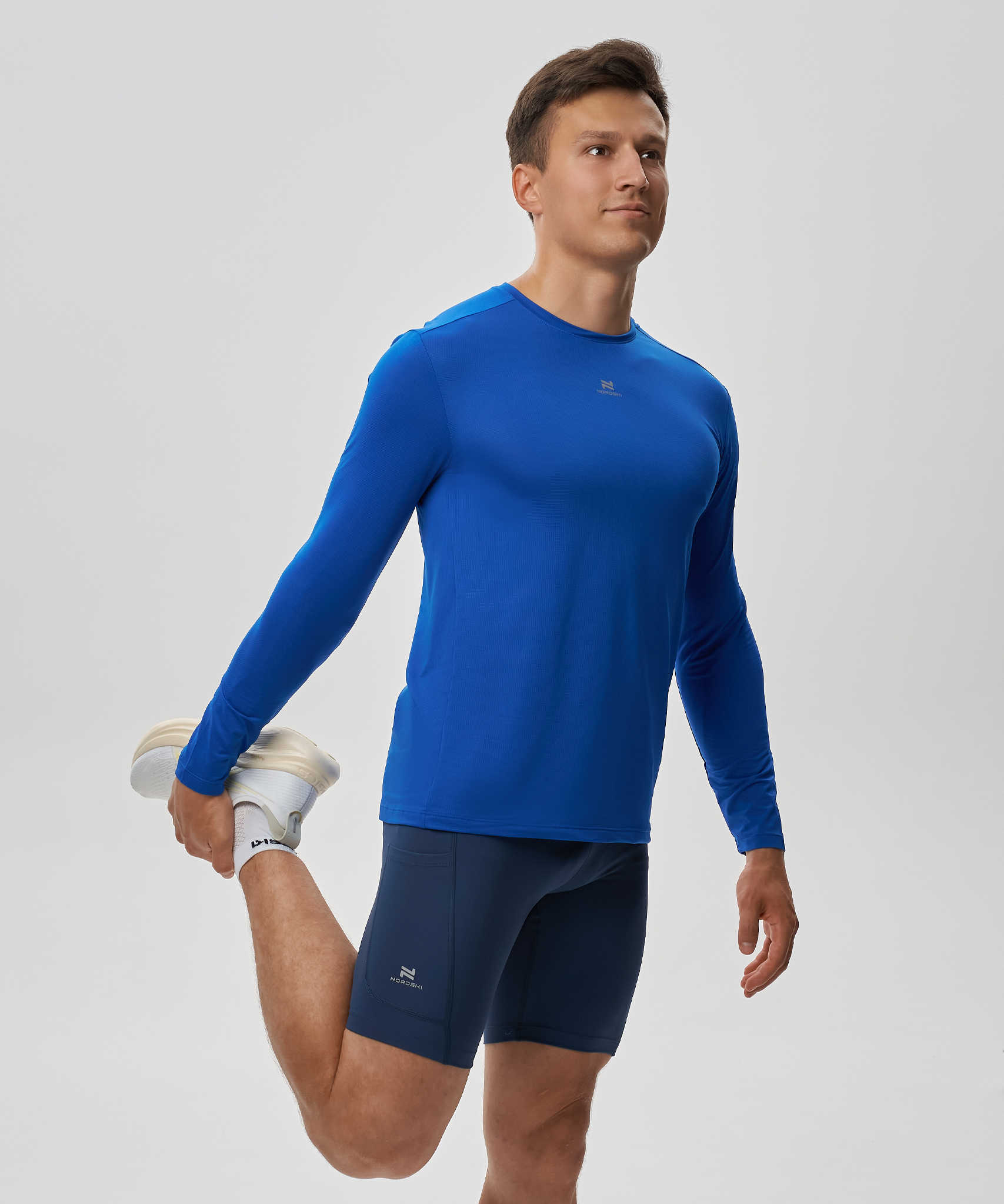 Футболка для бега с длинным рукавом Nordski Run 2.0 aster blue - 3