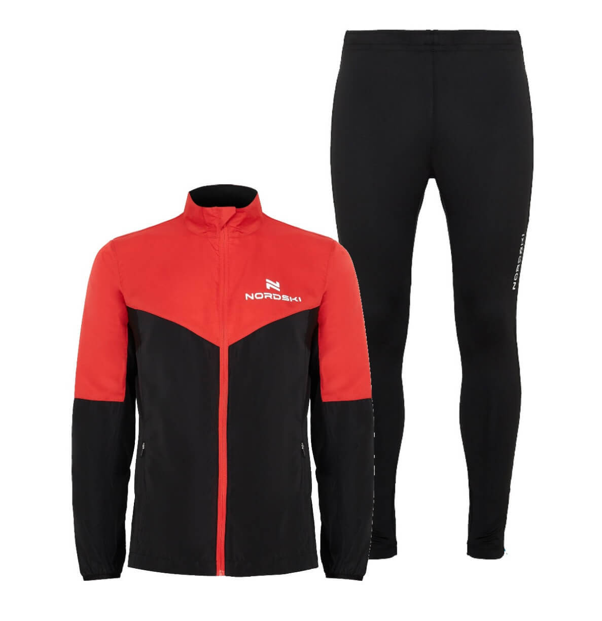 Nordski Sport Premium костюм для бега мужской red-black