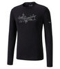 Mizuno Impulse Core Graphic Ls Tee футболка с длинным рукавом мужская черная - 1