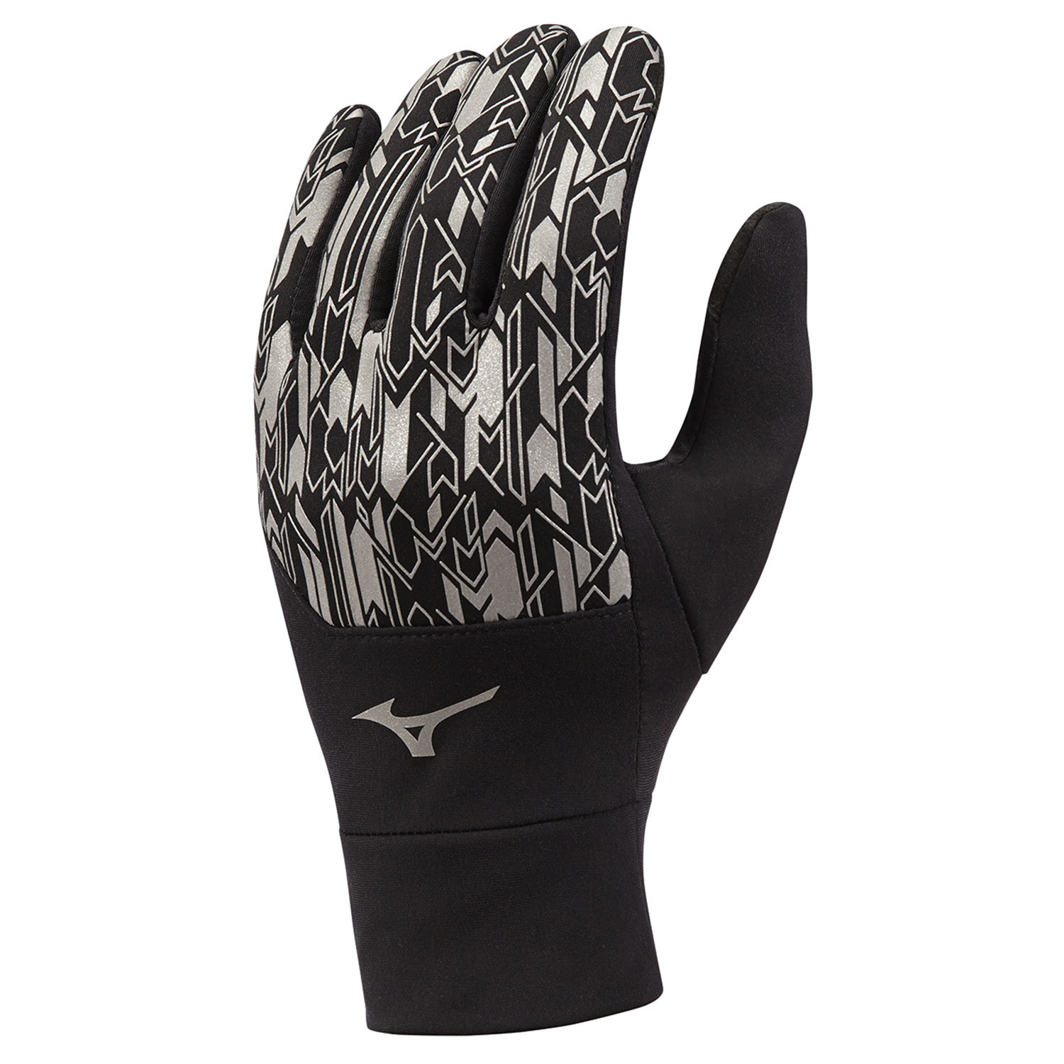 Mizuno Windproof Glove перчатки утепленные черные-белые