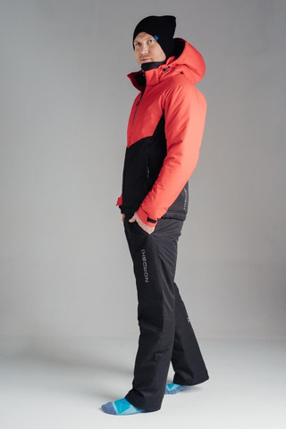 Nordski Montana зимний лыжный костюм мужской красный-черный