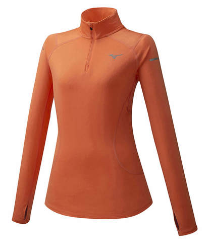 Mizuno Warmalite Hz рубашка женская оранжевая