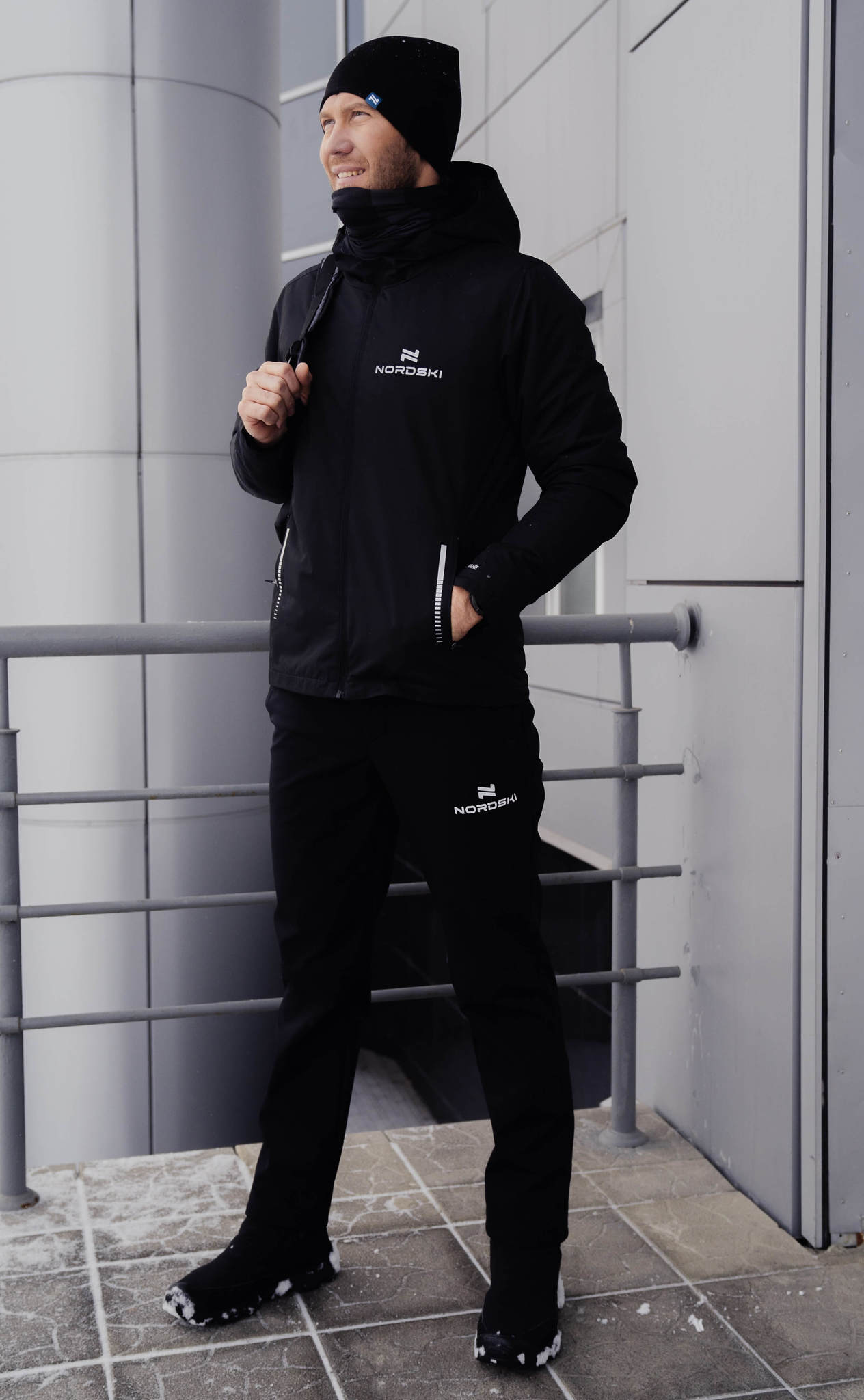 Nordski Urban утепленный лыжный костюм мужской черный - 3