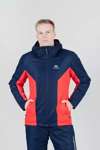 Теплая лыжная куртка мужская Nordski Base iris-red