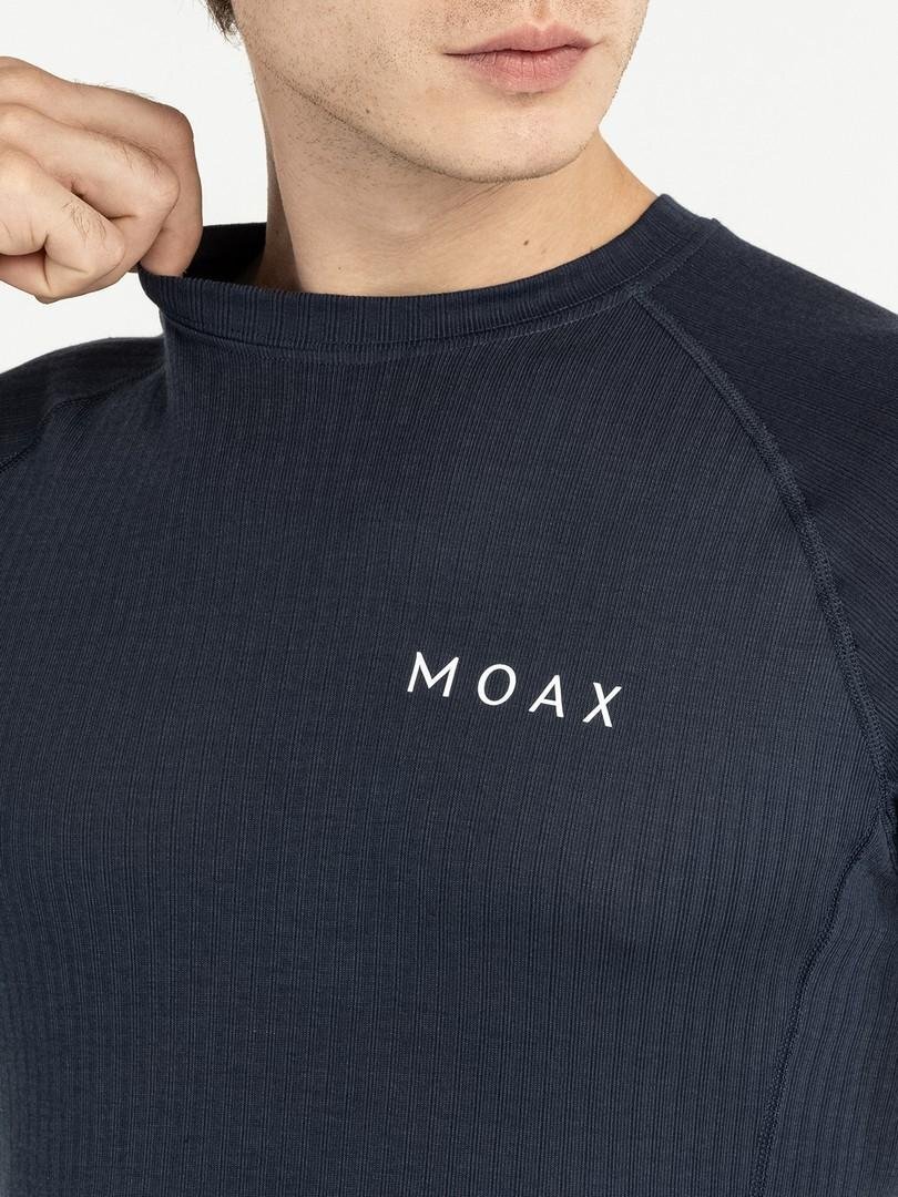 Мужская термофутболка с длинным рукавом Moax Race LS темно-синяя - 6