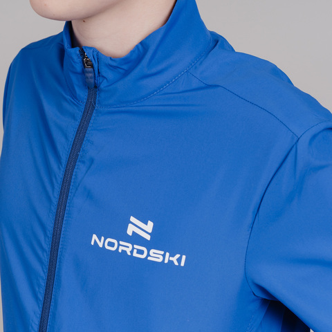 Nordski Jr Motion куртка для бега детская Vasilek-Dark blue