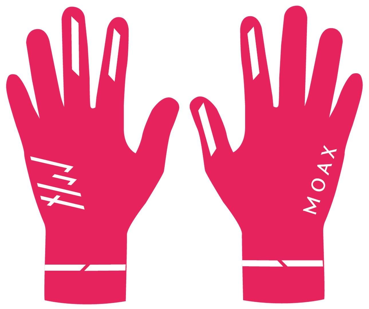Перчатки для бега Moax Speed Pro ярко-розовые