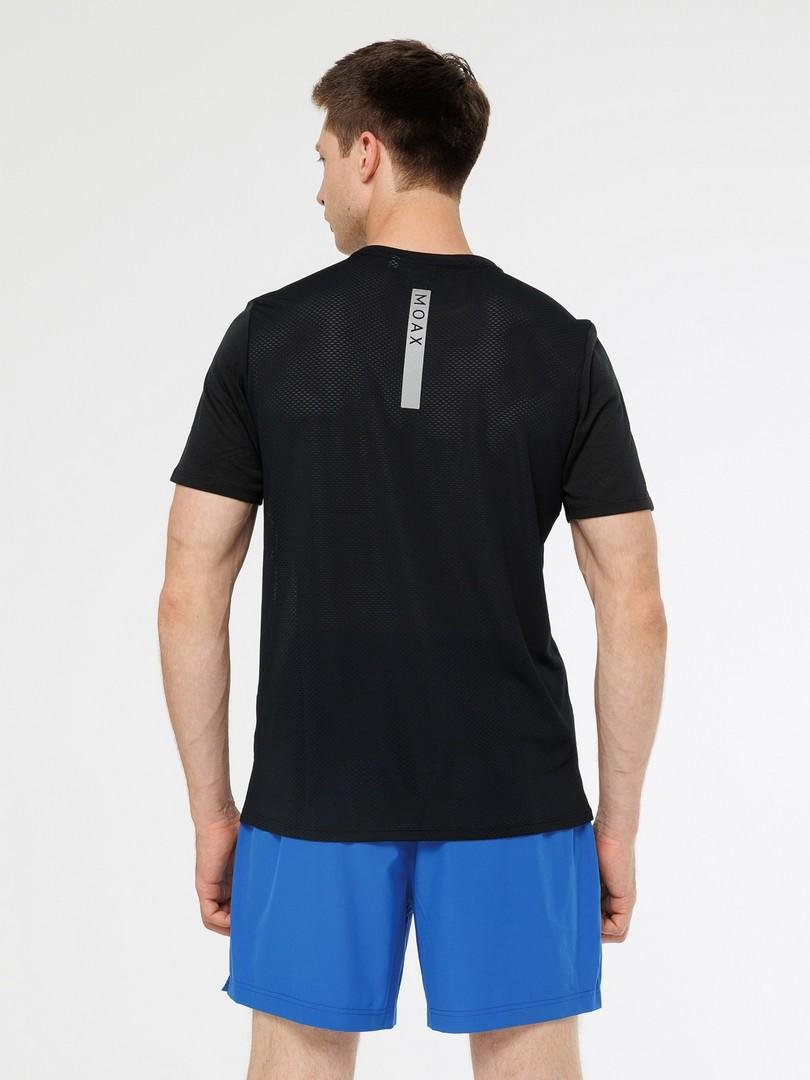 Мужская спортивная футболка Moax Motion Mesh черная - 4