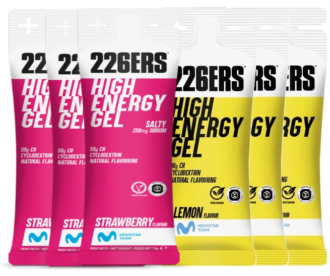 Набор высокоэнергетических гелей 226ERS XS High Energy 45 г соленая клубника-лимон 6 шт