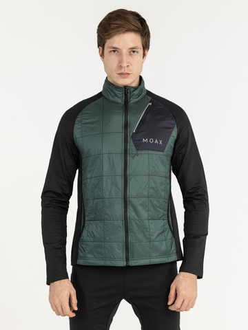 Мужской тренировочный лыжный костюм Moax Tauri Stretch Fit Delda зелено-черный