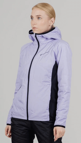 Женская тренировочная куртка с капюшоном Nordski Hybrid Warm lavender-black