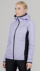 Женская тренировочная куртка с капюшоном Nordski Hybrid Warm lavender-black - 1