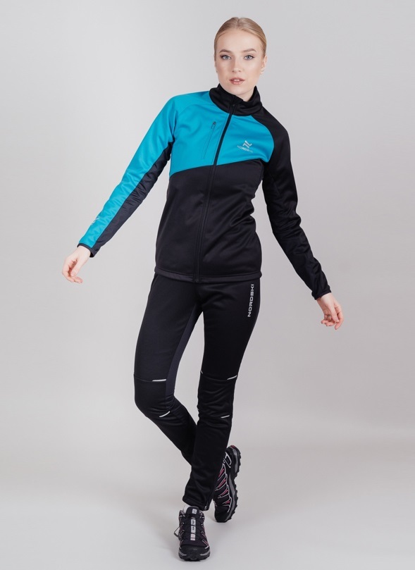 Лыжный костюм женский Nordski Premium black-blue - 3