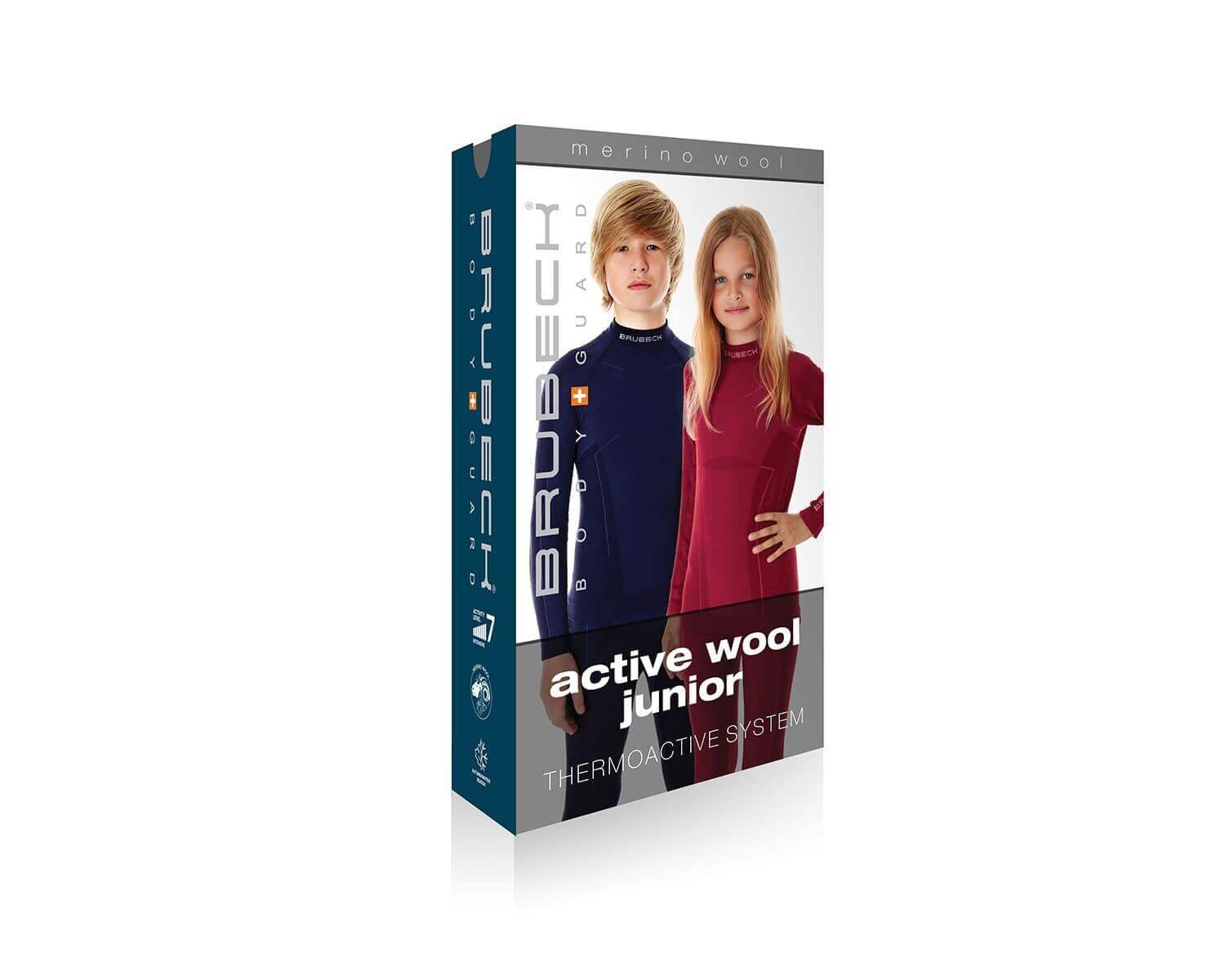 Brubeck Active Wool детское термобелье кальсоны бордо - 5