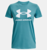 Женская спортивная футболка Under Armour UA Sportstyle Logo синяя - 4