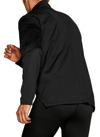 Asics Silver Ls 1/2 Zip Winter утепленная рубашка для бега мужская черная (Распродажа)